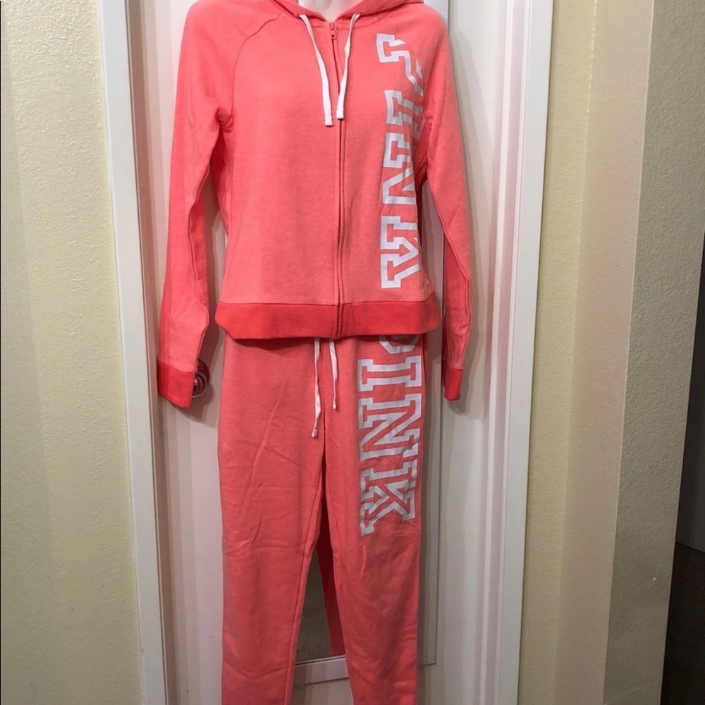*Set* NEW VS Pink Matching Jogger and Full-Zip Hoodie